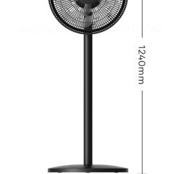 Black 3-Speed Standing Fan