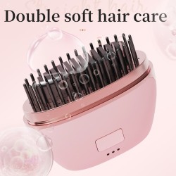 Rechargeable Cordless Portable Travel Hair Straightener Comb With Negative Ions For Straightening And Curling