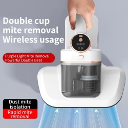 Household Mite Removal Device Double Cup Double Filter Beating Ultraviolet Sterilization Bed Mite Removal